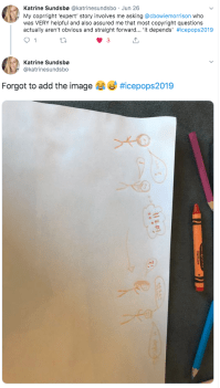 My coprright ‘expert’ story involves me asking @cbowiemorrison who was VERY helpful and also assured me that most copyright questions actually aren’t obvious and straight forward... ‘it depends’